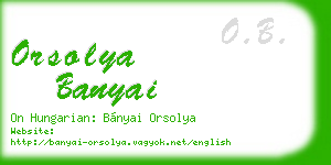 orsolya banyai business card