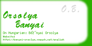 orsolya banyai business card
